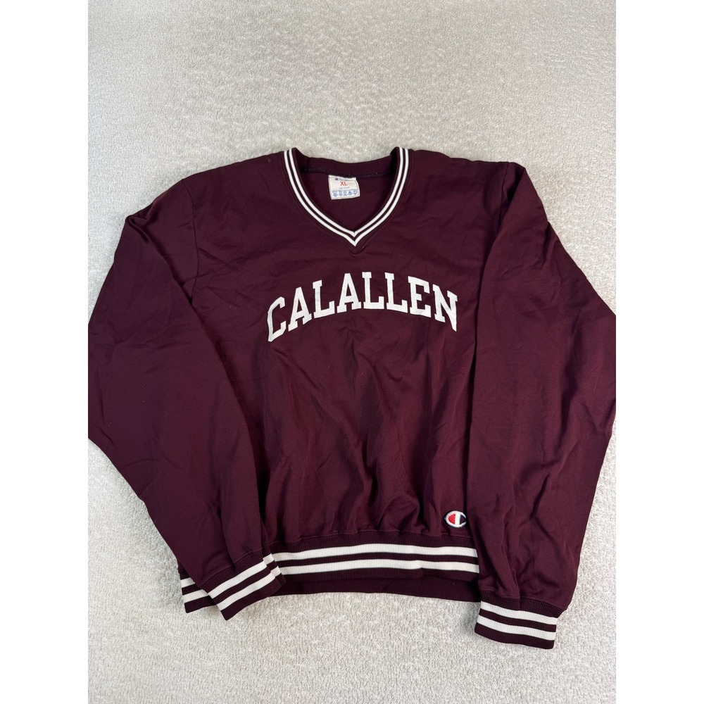 Vintage Calallen Wildcats Sweater Mens XL Maroon NCAA Basketball Champion 90s